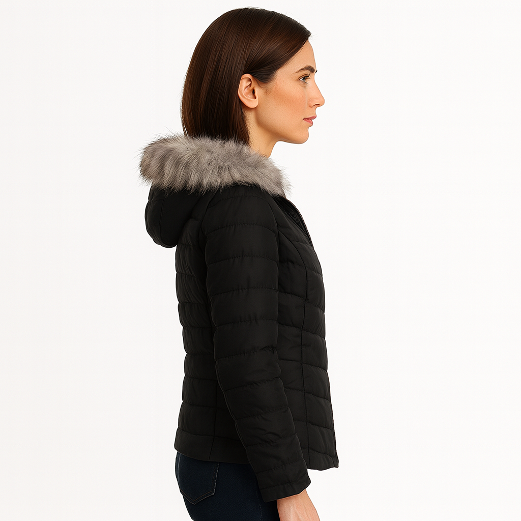 Women's Regular Fit Hooded Winter Jacket - Image 2