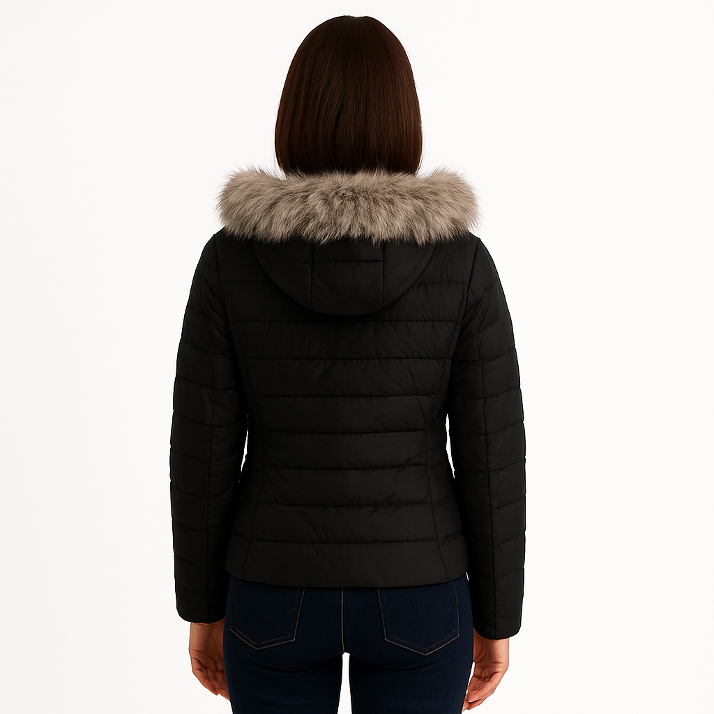 Women's Regular Fit Hooded Winter Jacket - Image 3